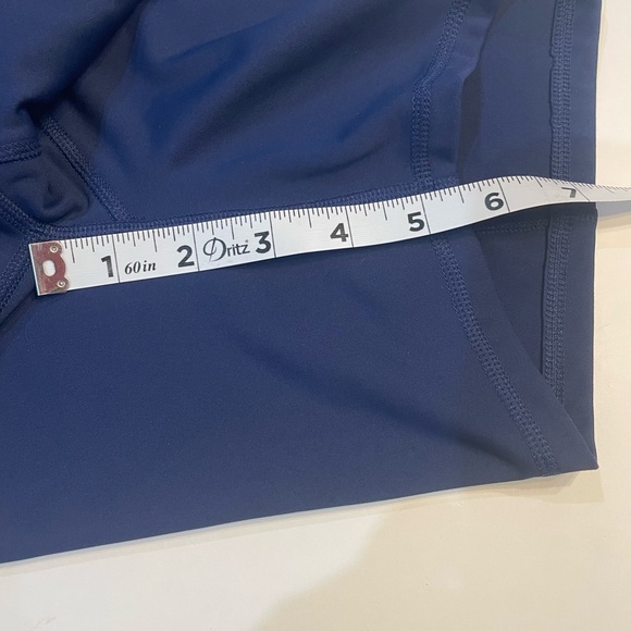 Adidas Blue and Orange Bike Shorts with Elastic Waistband - Picture 5 of 5